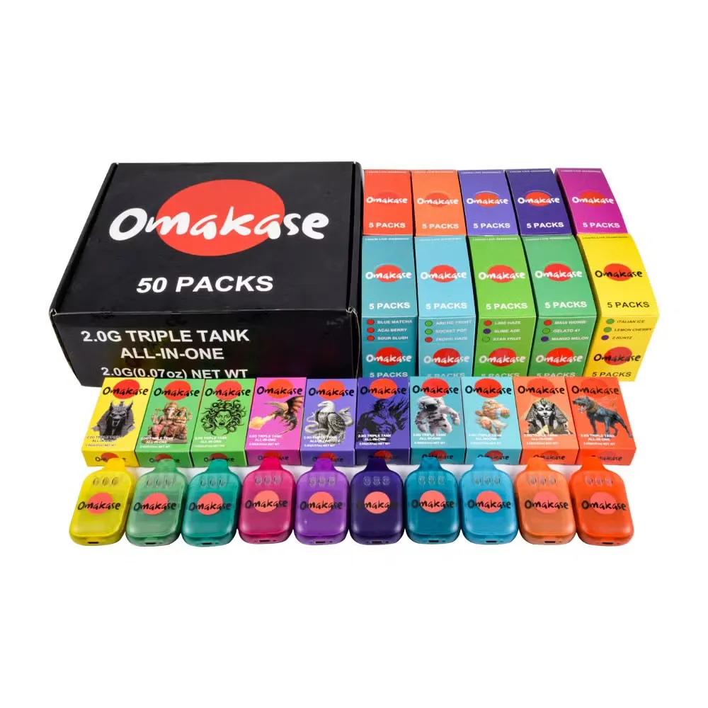 Tukšs Omakase 2g ar ekrānu, vienreiz lietojamu Vape pildspalvu