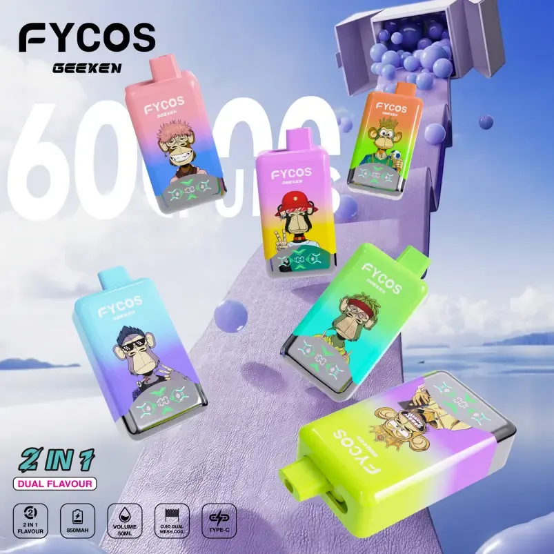 Fycos 60K 60000 Puffs Geeken 2 vienā vairumtirdzniecība vienreizējās lietošanas vape